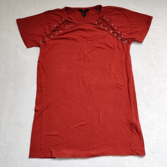 Forever 21 orange t-shirt tunic - Picture 1 of 4